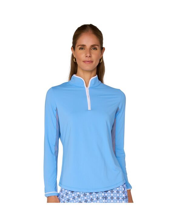 G ライフスタイルクロージング レディース トップス シャツ ハーフジップ G Lifestyle Clothing Lifestyle Binding Quarter Zip Top Bt Peri