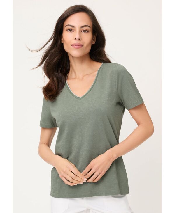 オルセン レディース トップス シャツ Vネック Olsen Womens VNeck TShirt Khaki カーキ 22,896円