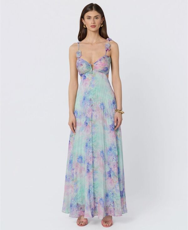 アストール レディース トップス ワンピース フラワー柄 プリーツ マキシ フラワー ASTR the Label Womens Emese Pleated Floral Maxi Dress Pin