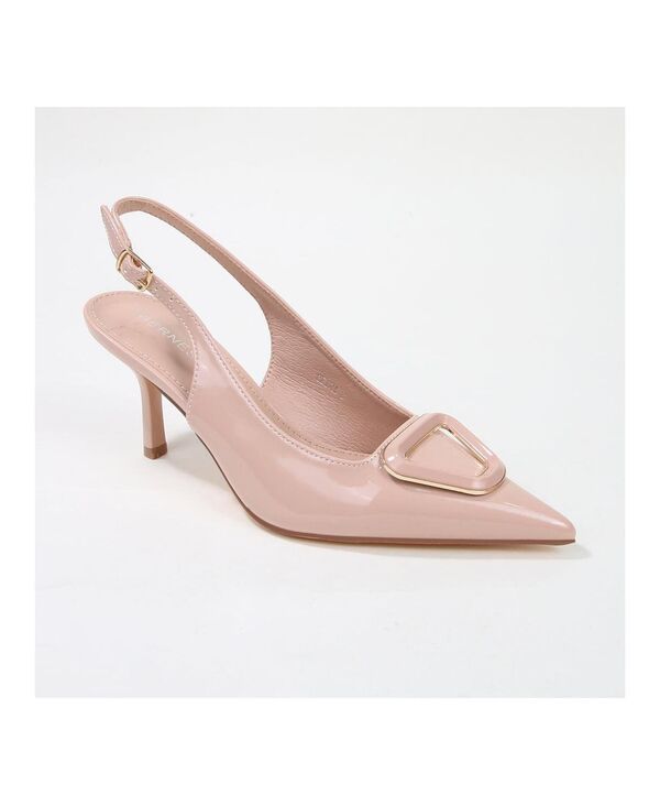バーネス レディース シューズ パンプス トール BERNESS Ceira Patent Slingback Pump with Metallic Accent Beige ベージュ 15,385円