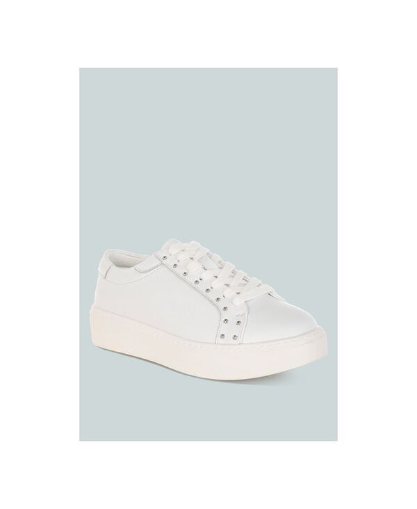 ラグアンドコー レディース シューズ スニーカー Rag Co Rag and Co Womenstrider Studs Embellished Chunky Sneakers White ホワイト