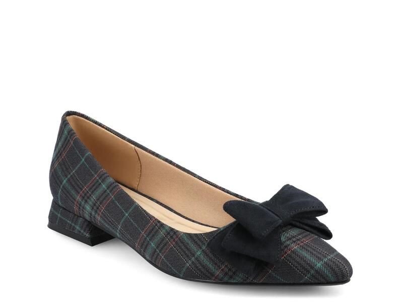 ジャーニー レディース シューズ パンプス JourneeOphelia Flat Navy Plaid ネイビー