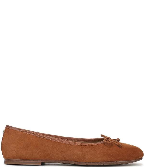 サムエデルマン レディース シューズ パンプスエード Sam Edelman Alie Suede Bow Detail Ballet Flats Honey Bourbon