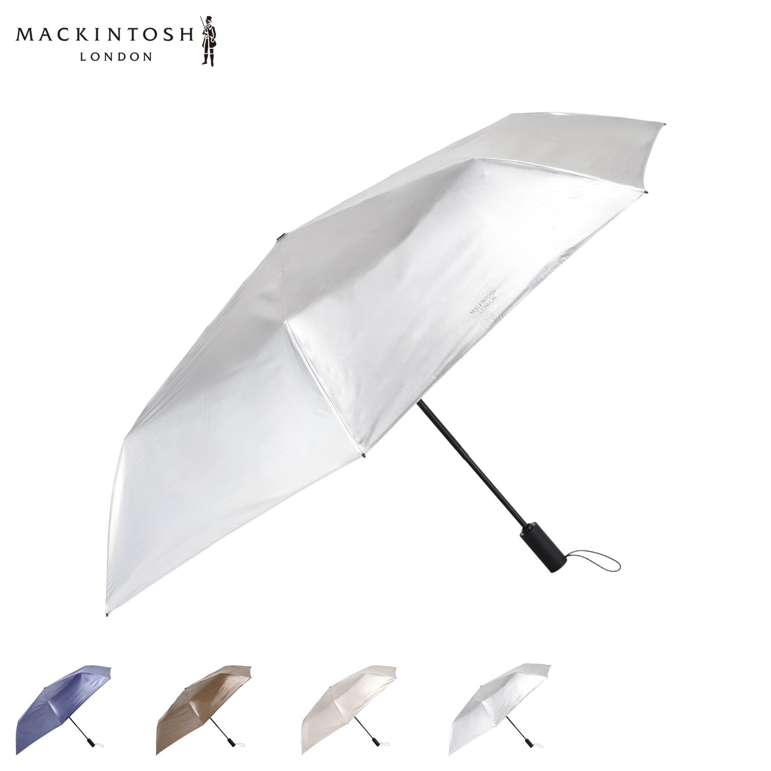 マッキントッシュロンドン MACKINTOSH LONDON 日傘 ワンタッチ 折りたたみ 晴雨兼用 メンズ メタリック 遮光 軽量 高性能 1ML 28301