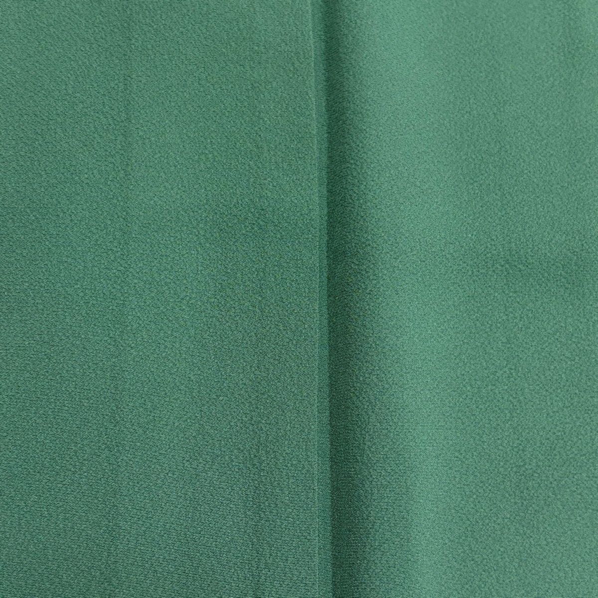 色無地 身丈165cm 裄丈68cm L 袷 花井幸子 落款 緑 正絹 秀品 一つ紋