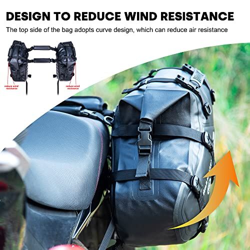 バトルトード WILD HEART オートバイ サドルバッグ 防水 36L (18L*2) サイド パニエ