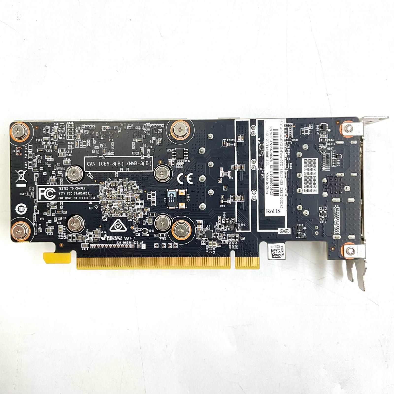 難有】ZOTAC GTX1650 LP 4GB グラフィックボード - メルカリ