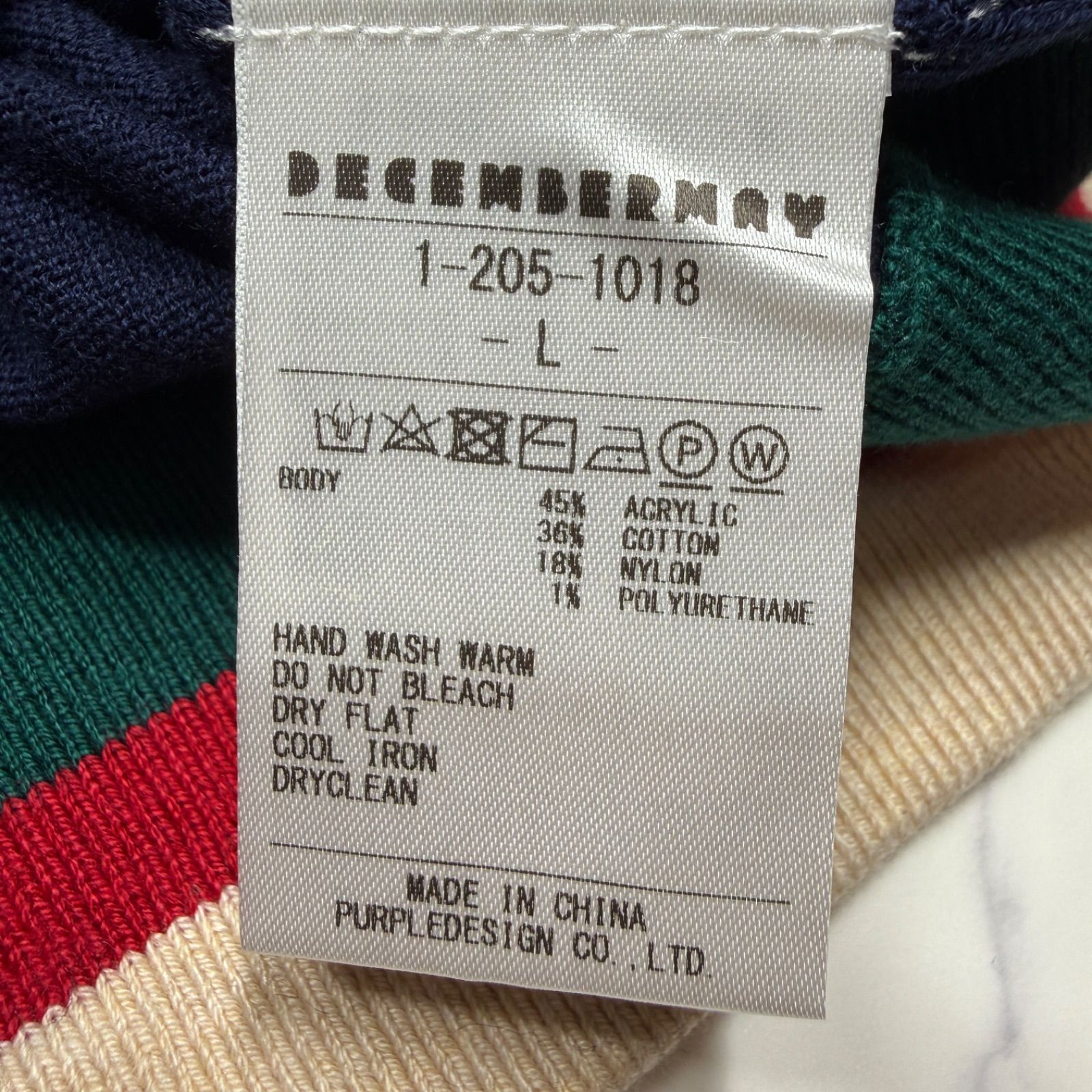 新品タグ付き】DECEMBERMAY Vネック ニット セーター メンズ L ゴルフ