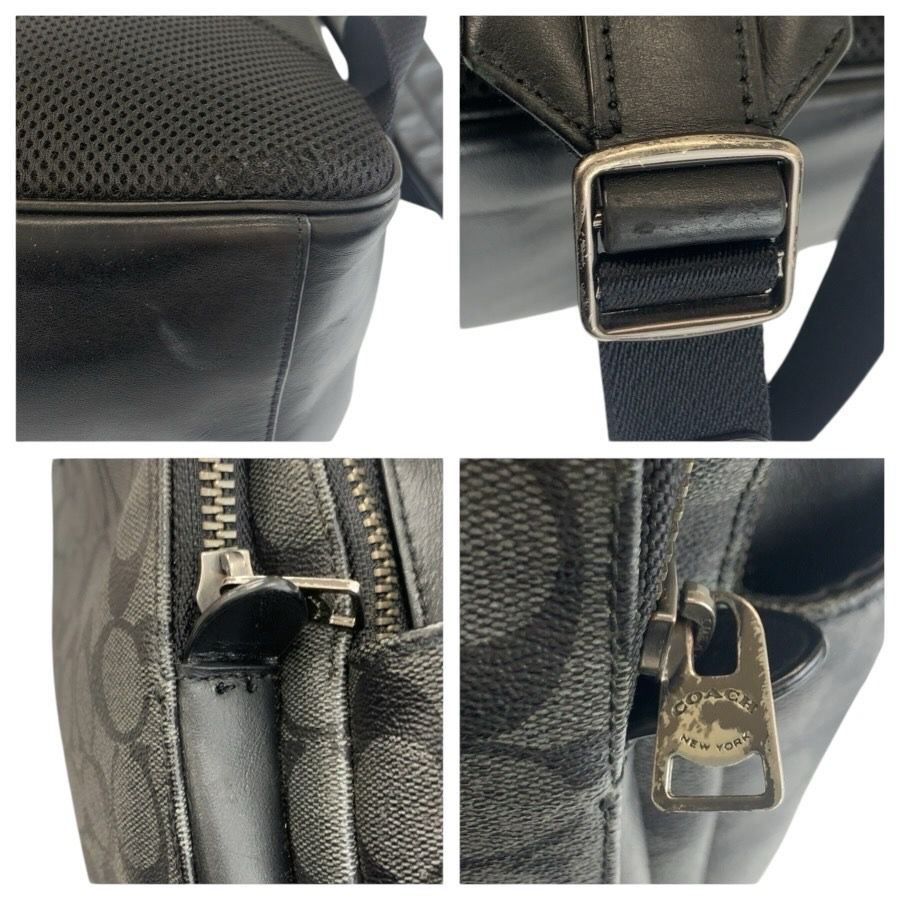 COACH コーチ シグネチャー ブラック 黒 PVC/レザー 1922-89942