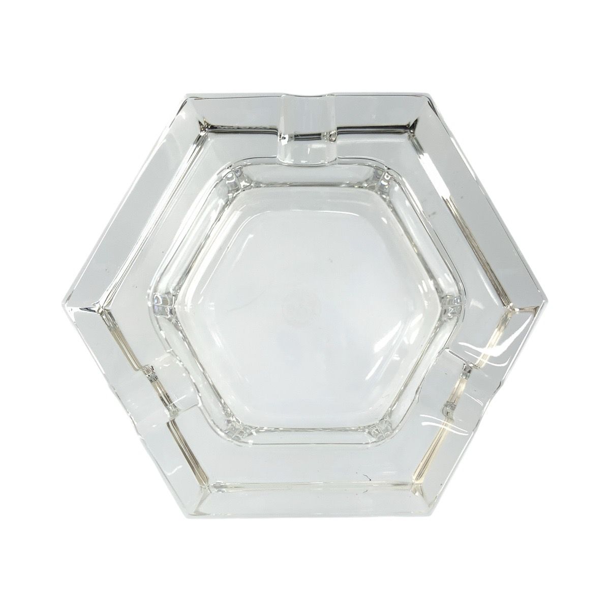 バカラ　baccara 八角形透明ガラス灰皿 中型　傷あり 美品 Baccarat バカラ クリア ガラス 灰皿 アッシュトレイ メンズ