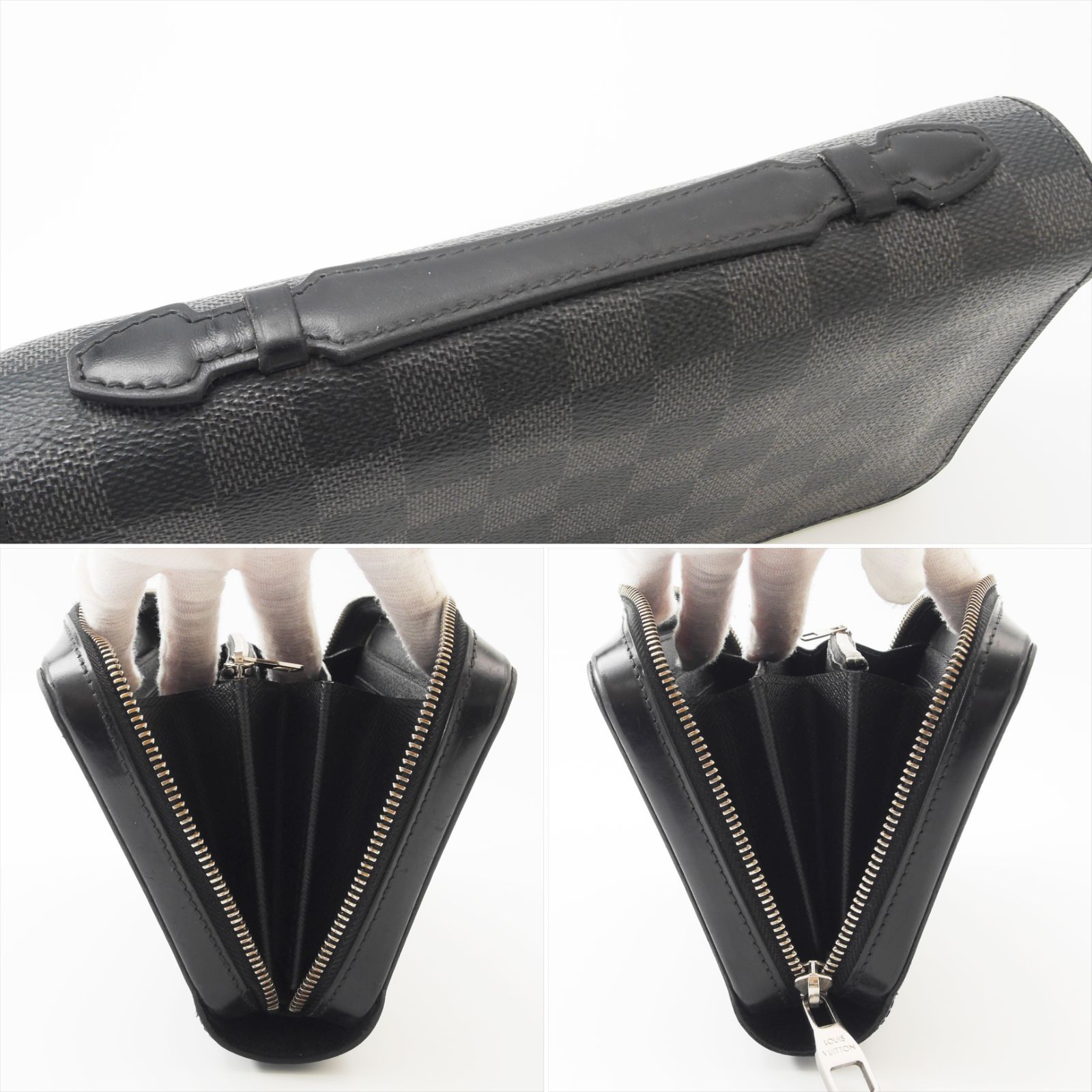 ルイ ヴィトン◎パース ダミエ グラフィット ラウンドファスナー ブラック 極美品】 ルイヴィトン ダミエ グラフィット ジッピーXL ラウンド