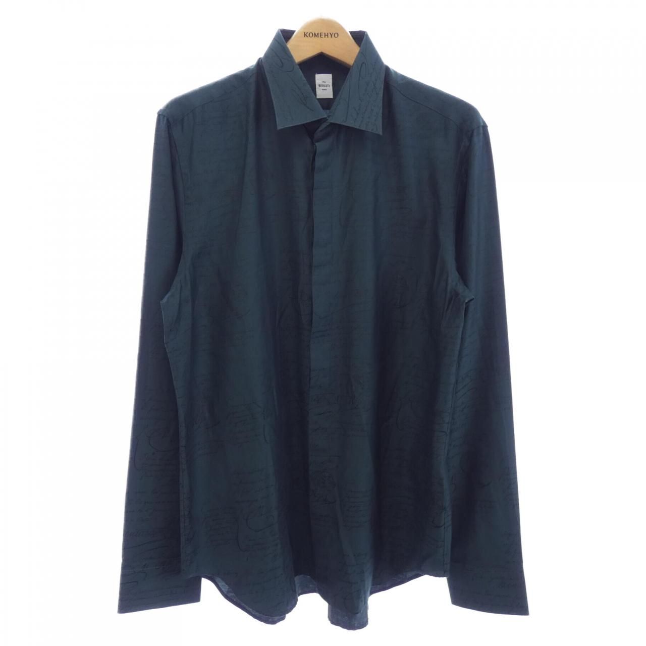 ベルルッティ カジュアルシャツ 紺 中古 (ベルルッティ) BERLUTI