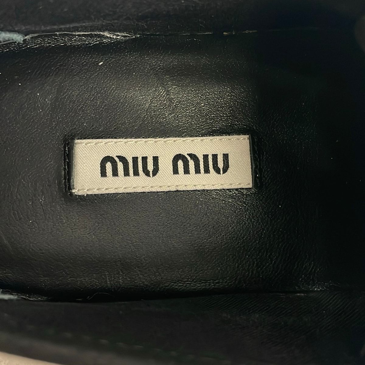 miumiu(ミュウミュウ) スニーカー 36 1/2 レディース - 黒×白 ビジュー 