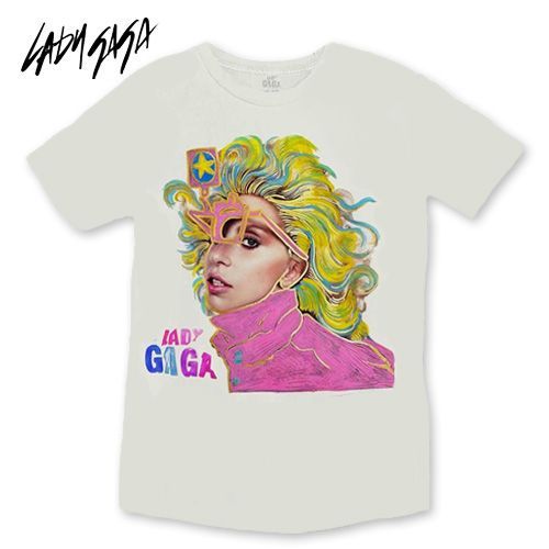 LADY GAGA Colour Sketch Tシャツ ナチュラル 生成色 レディー・ガガ