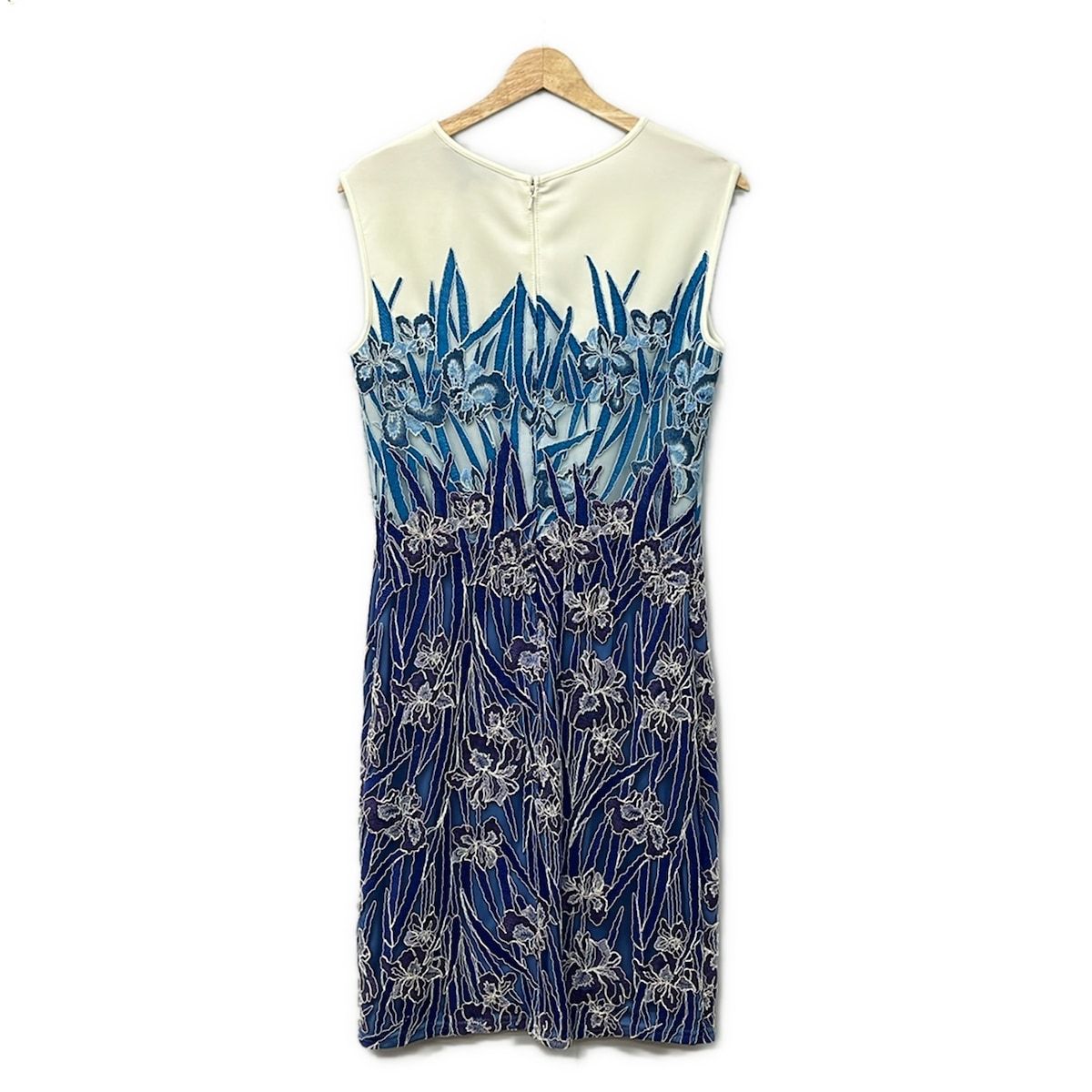 タダシショージ ワンピース サイズ4 XL レディース美品 - 白×ブルー