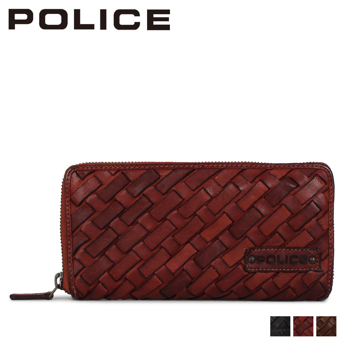 ポリス POLICE 長財布 メッシュ メンズ ラウンドファスナー MESH LONG WALLET PA-70302