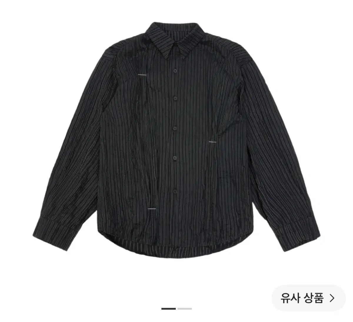 ADER ERROR ストライプ シャツ ブラック L サイズ