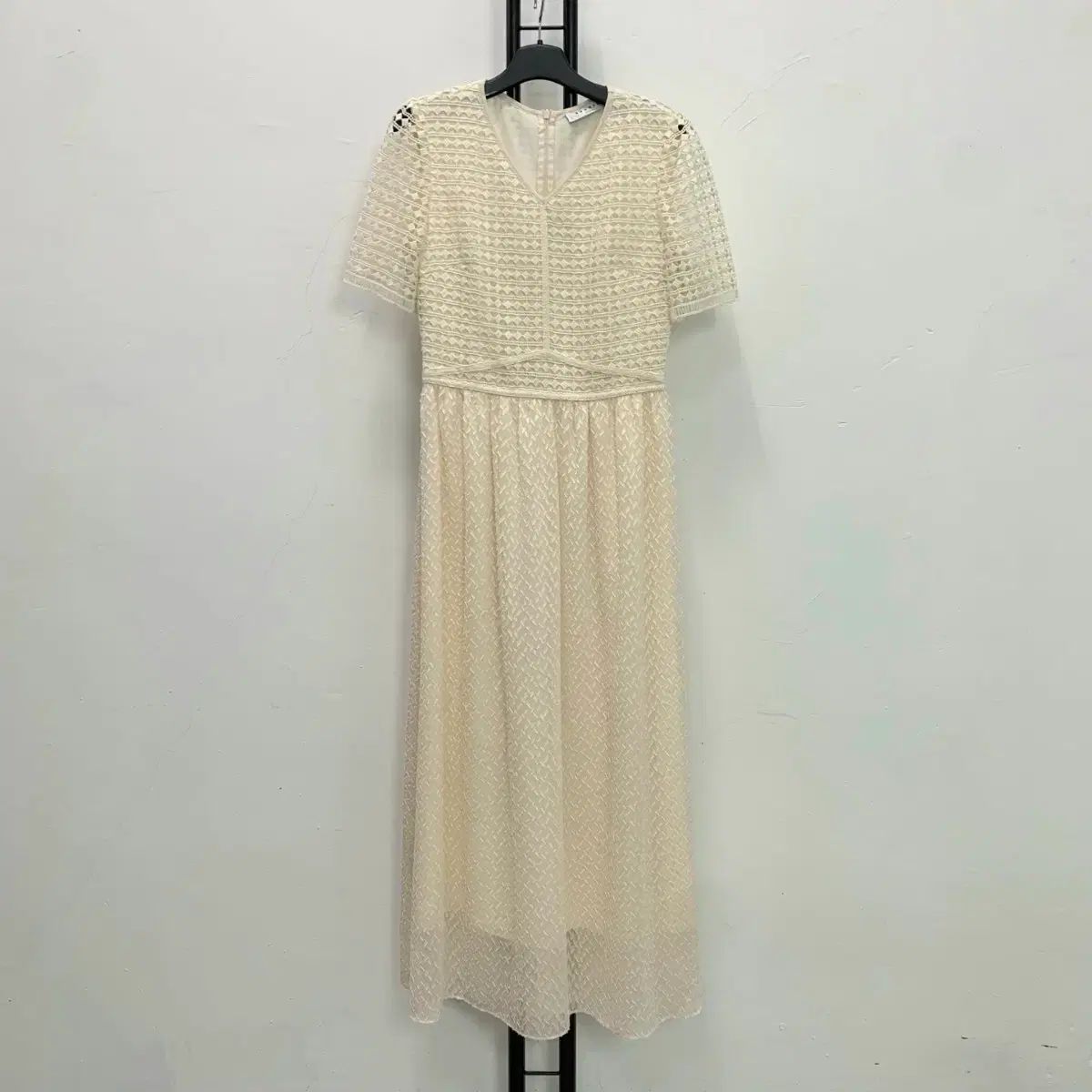 正規品 SANDRO アイボリー レース ロング ワンピース