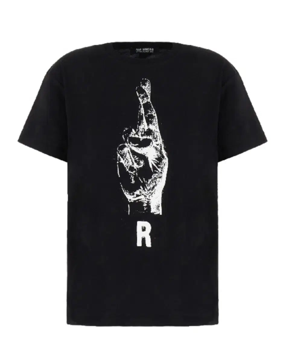 RAF SIMONS ラフ シモンズ R プリント 半袖 Tシャツ ブラック ミント