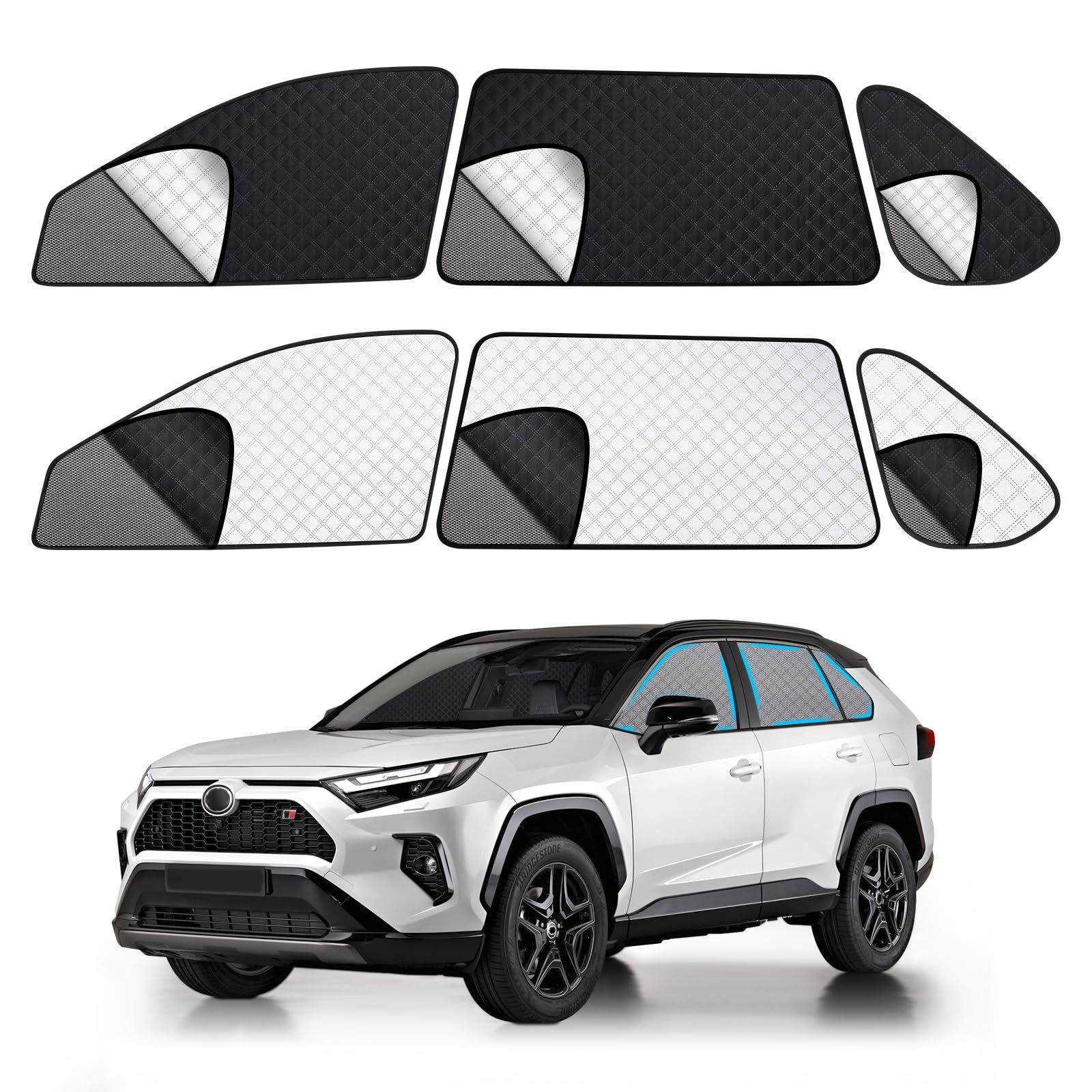 ZATOOTO トヨタ RAV4 50系 サンシェード メッシュカーテン マグネット