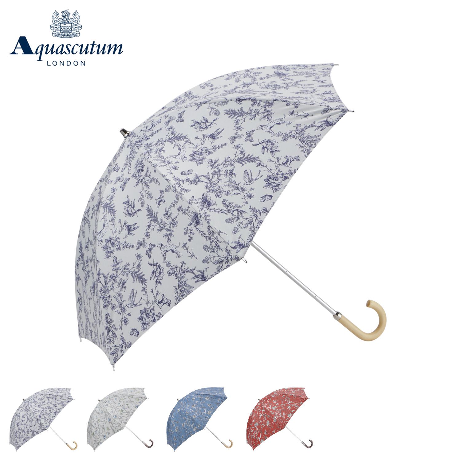 アクアスキュータム AQUASCUTUM 傘 日傘 晴雨兼用 長傘 雨傘 レディース UVカット 遮蔽 紫外線対策 ボタニカルプリント 1AQ 23077 7,810円