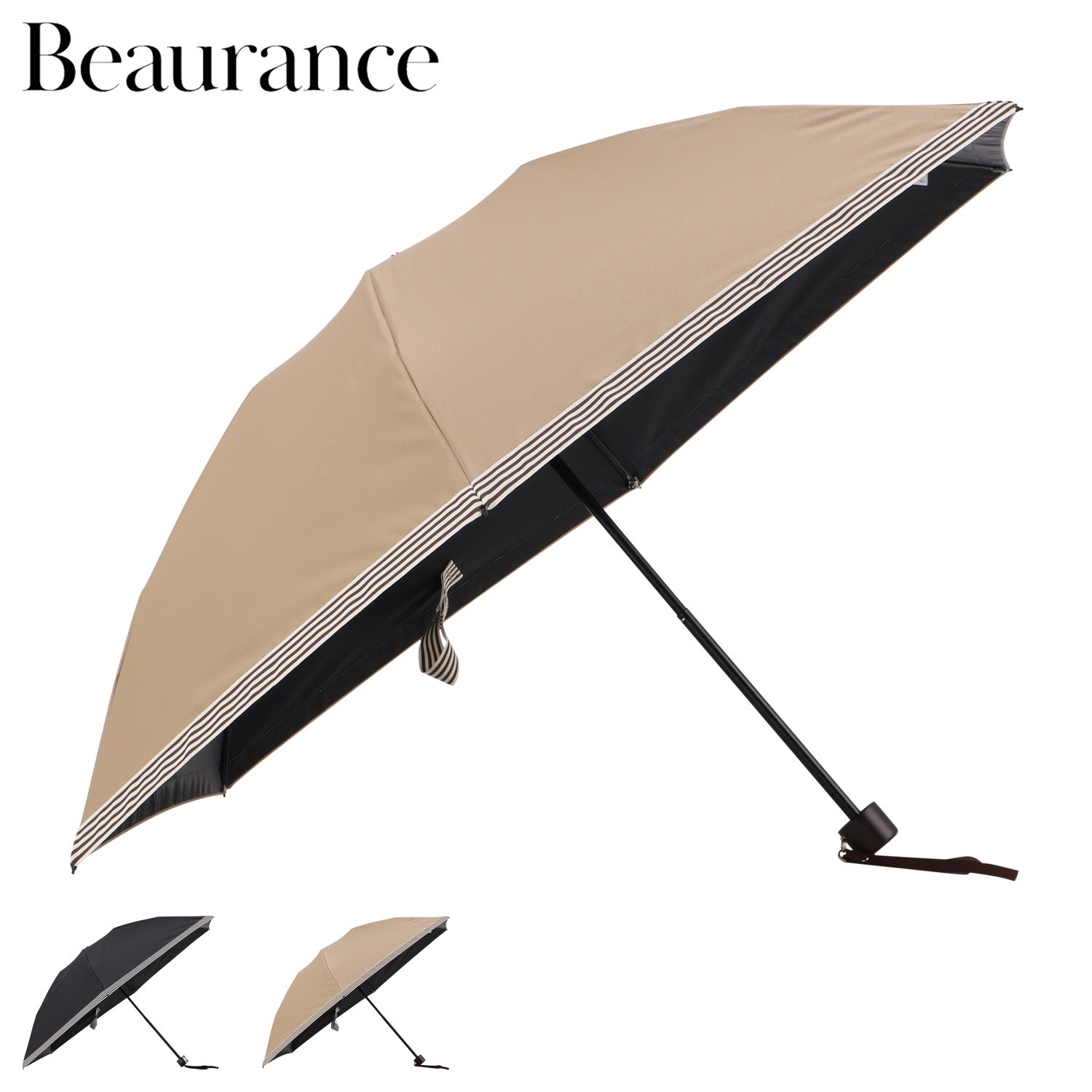 ビューランス Beaurance 日傘 折りたたみ 傘 遮光 晴雨兼用 レディース 50cm 軽量 遮光 遮熱 UVカット サマーシールド 1BH27729