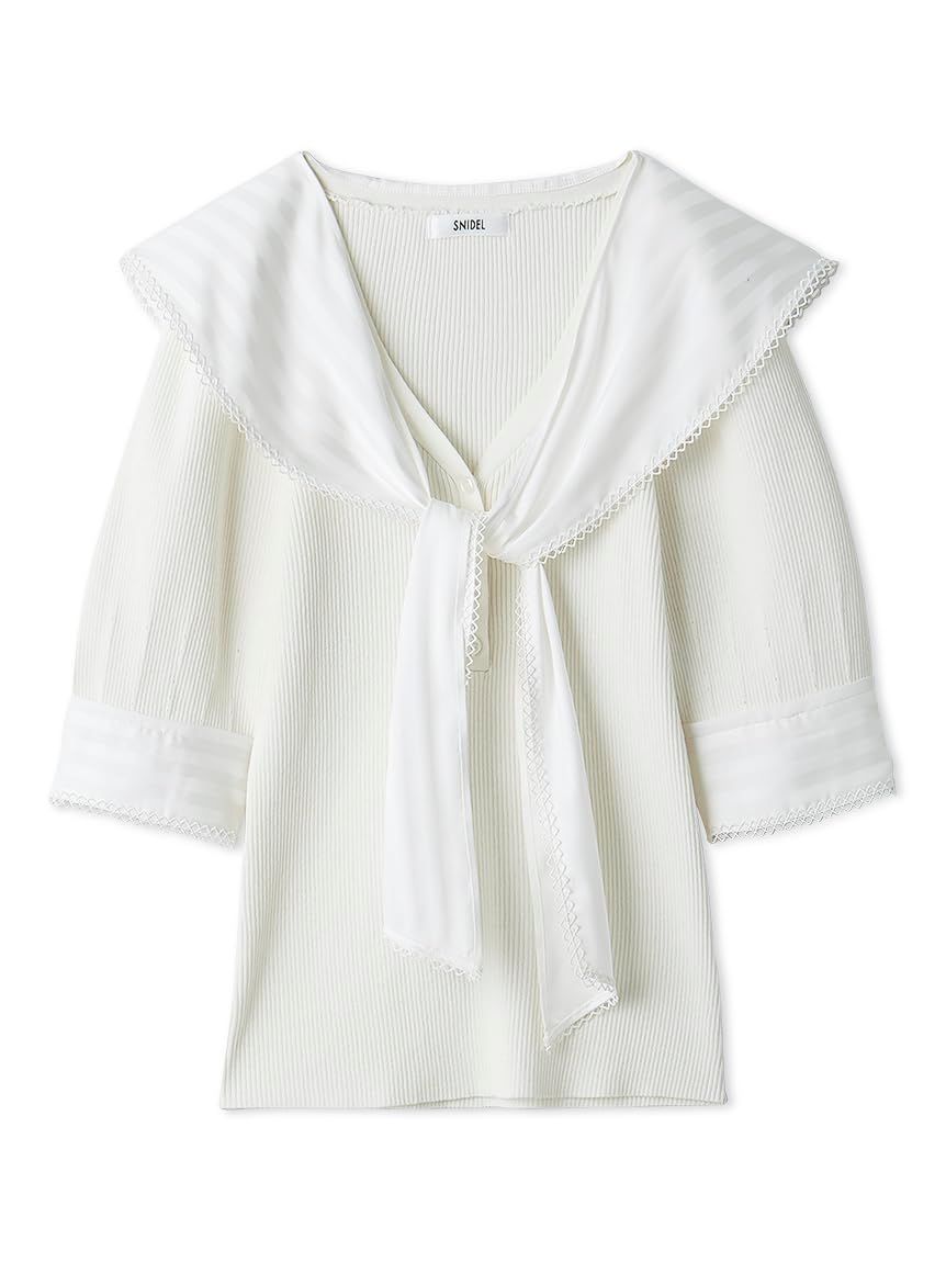 新品 [スナイデル] Susスカーフブラウスドッキングプルオーバー SWNT252109 レディース IVR Free Size