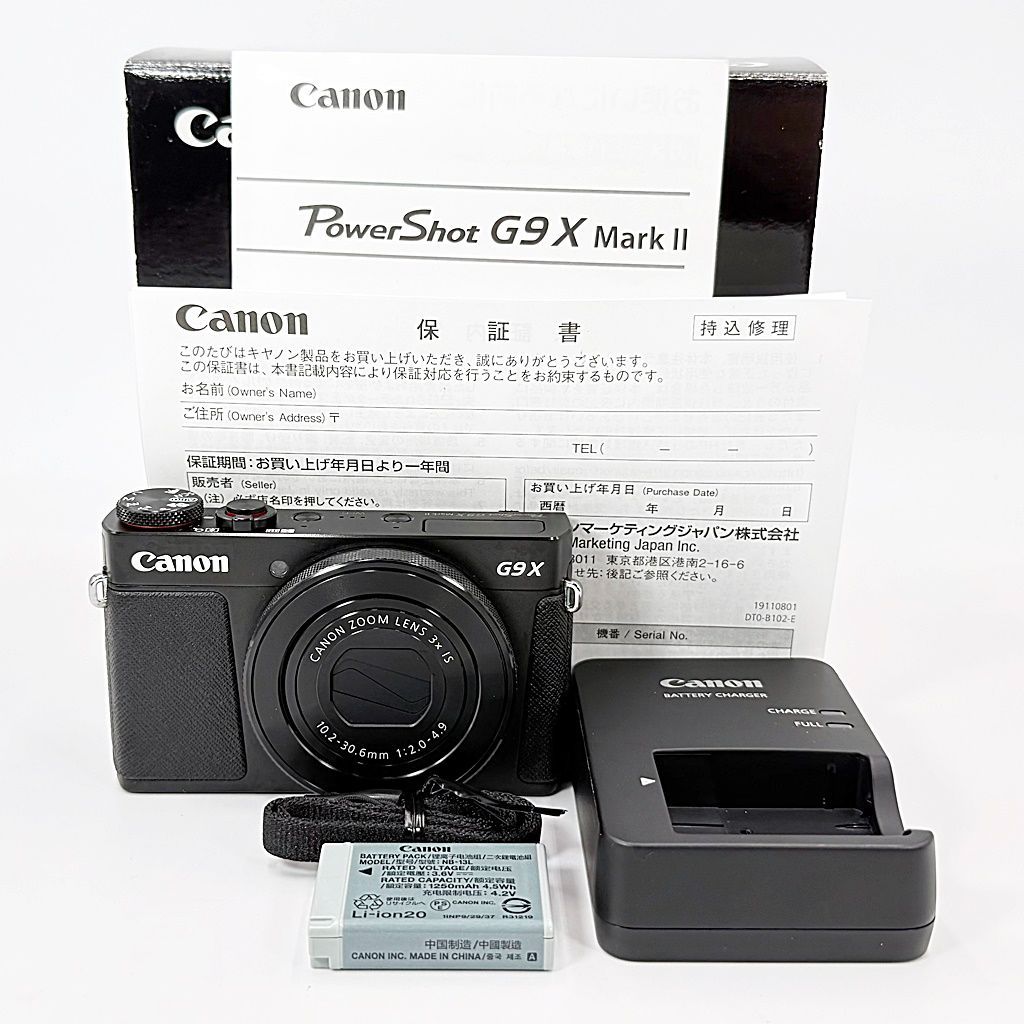 美品】キヤノン CANON PowerShot G9X MarkII ブラック コンデジ カメラ