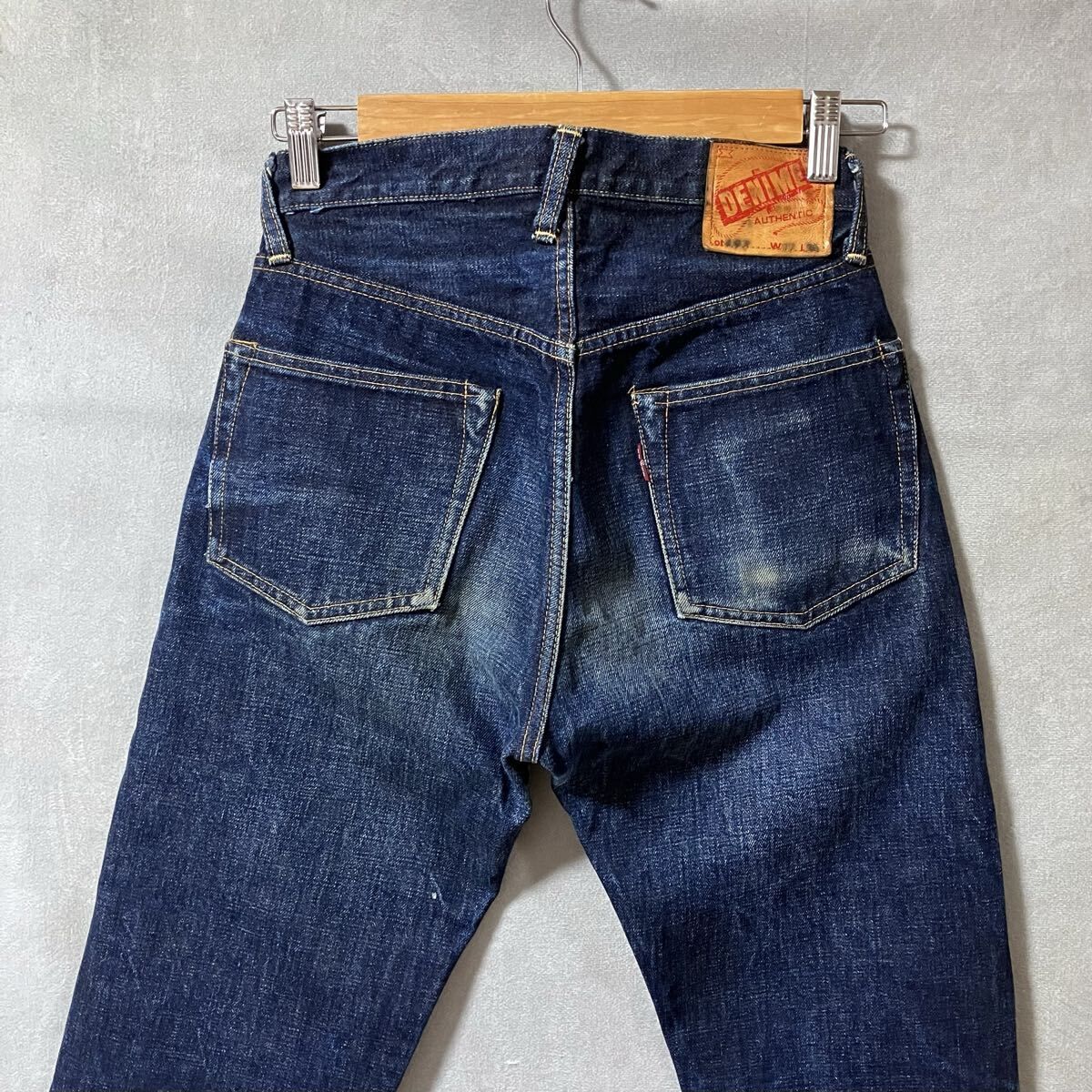 ドゥニーム DENIME 66XX 革パッチ 赤耳 W36 濃紺 DENIME 旧 ドゥニーム 革パッチ Lot.497 オリゾンティ期 赤耳