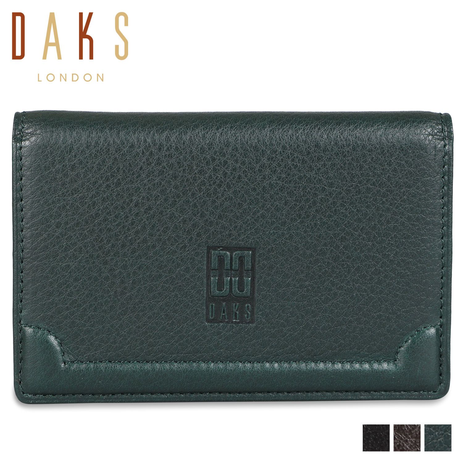 ダックス DAKS カードケース 名刺入れ 定期入れ メンズ CARD CASE ダーク DP21490