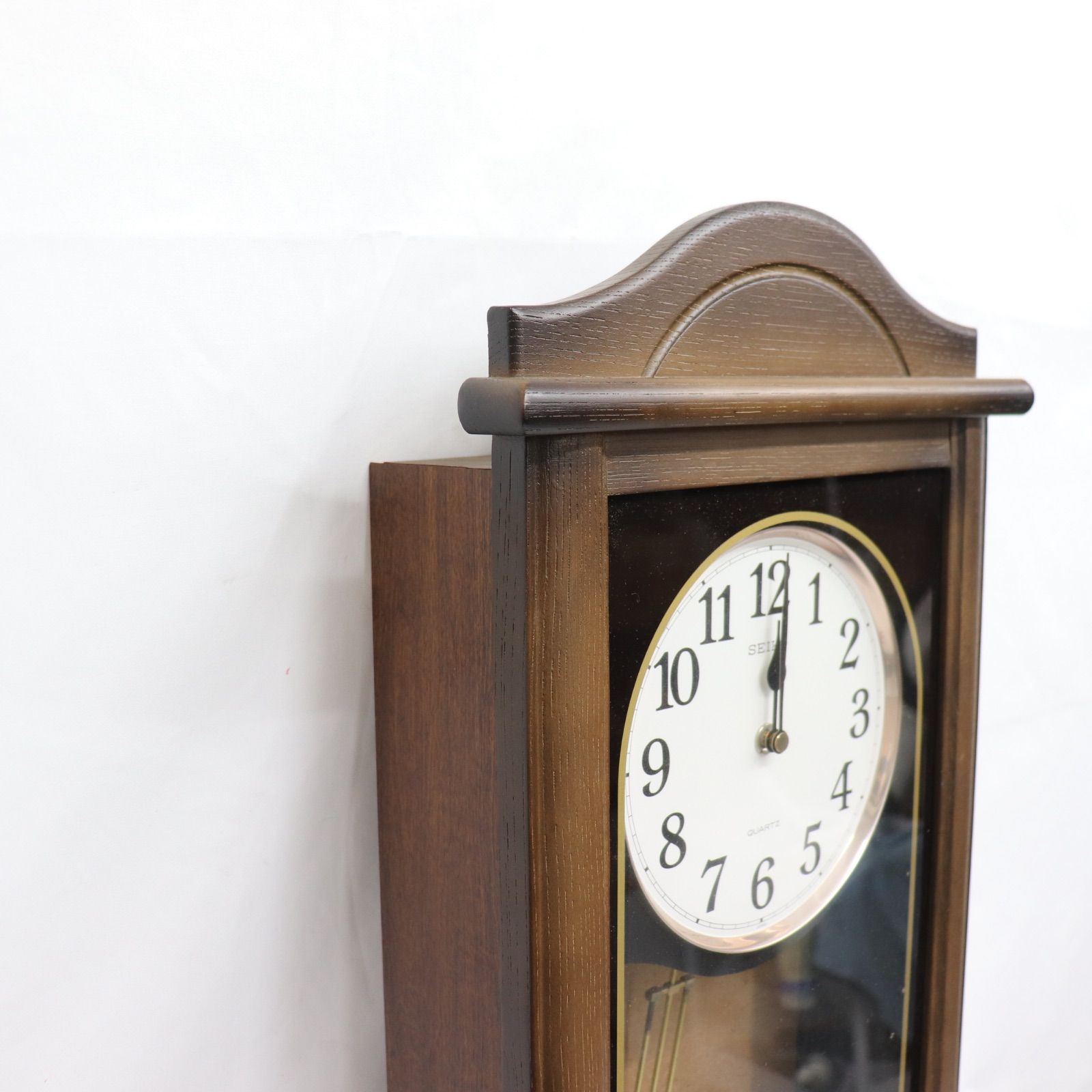 SEIKO セイコー RQ304B　掛け時計 柱時計 振り子時計　新品未使用品 美品】SEIKO セイコー QUARTS クウォーツ 柱時計 RQ304B 壁掛け時計