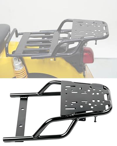 H リアキャリア クロスカブ スーパーカブ用 延長キャリア バイク カスタムパーツ 外装 アクセサリー | 積載スペース拡張 トップケース取付対応 高強度スチール製 耐久性向上 ツーリング向け 実用性アップas