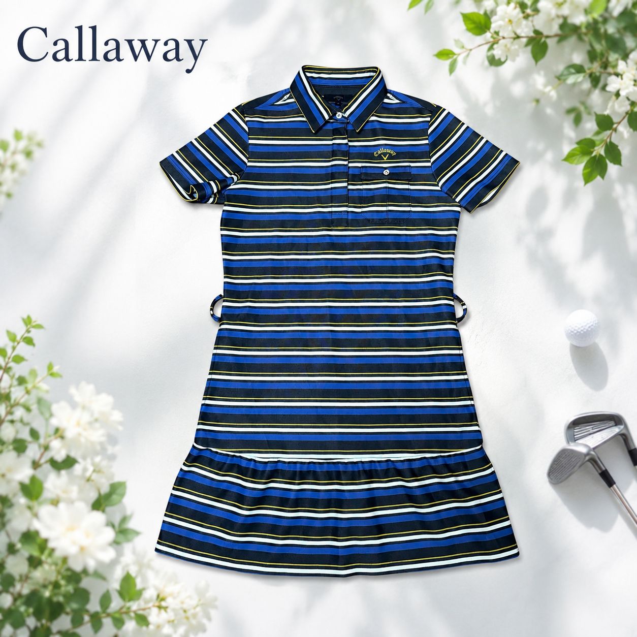 ?SALE? Callaway キャロウェイ ゴルフウェア ワンピース M ボーダー 