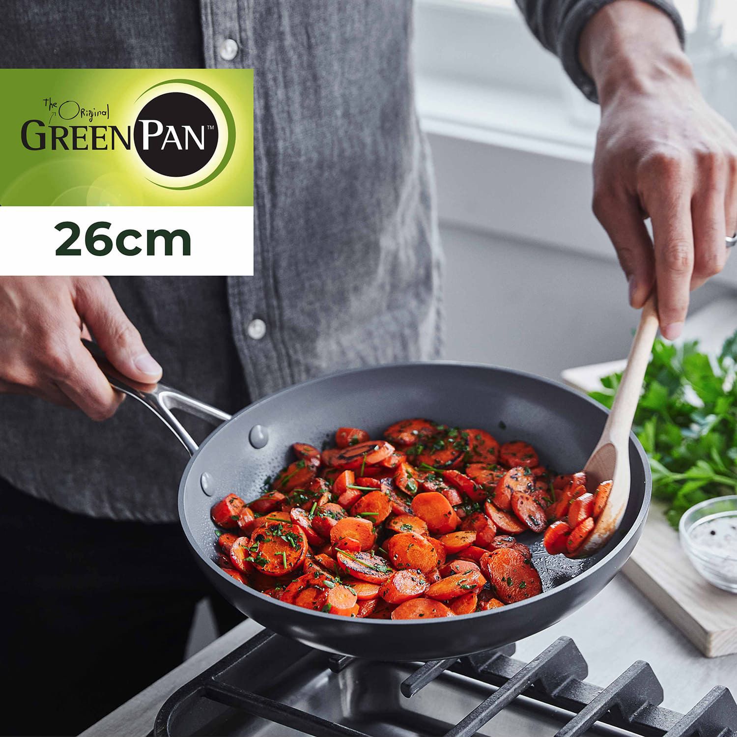 グリーンパン GREENPAN フライパン ヴェニスプロ 26cm IH ガス火対応 VENICE PRO CC000652-001