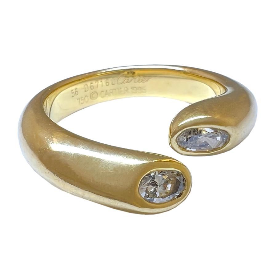 CARTIER カルティエ リング エリプス ドゥ テッド ダイヤ 750 K18 YG