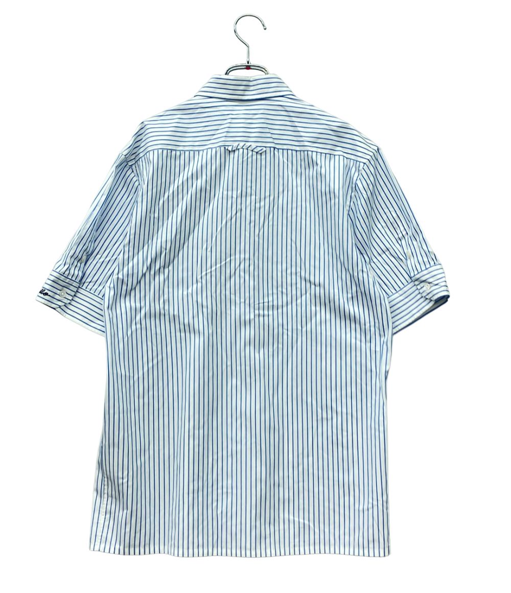 美品 マディソンブルー 半袖シャツRELAXED FIT SH P.STRIPE MB231-5020