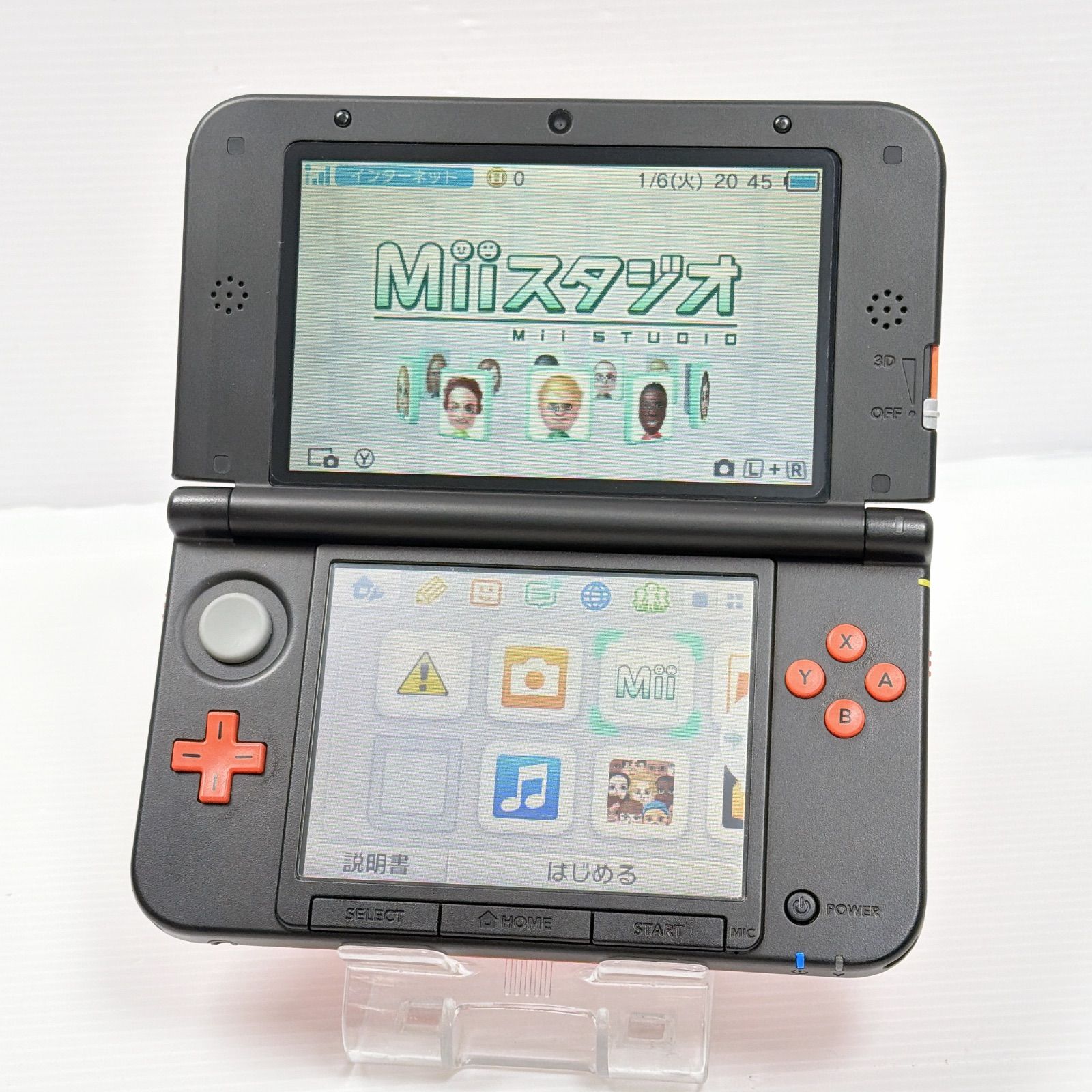 美品 ニンテンドー 3DSLL オレンジブラック 遊べるセット 動作確認済み