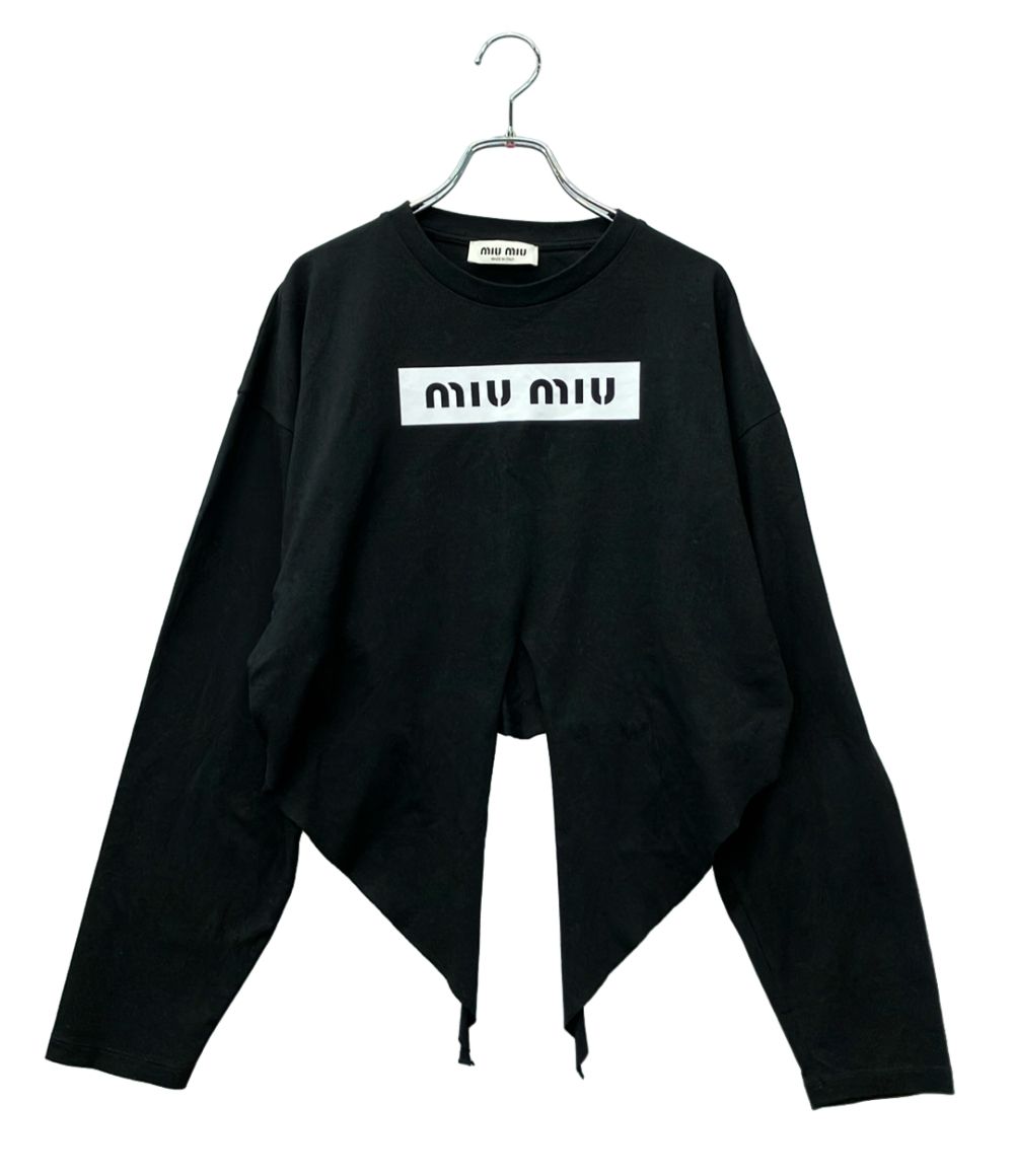 ミュウ ミュウ 長袖Tシャツ ロゴ MJL949 232 104N レディース SIZE S