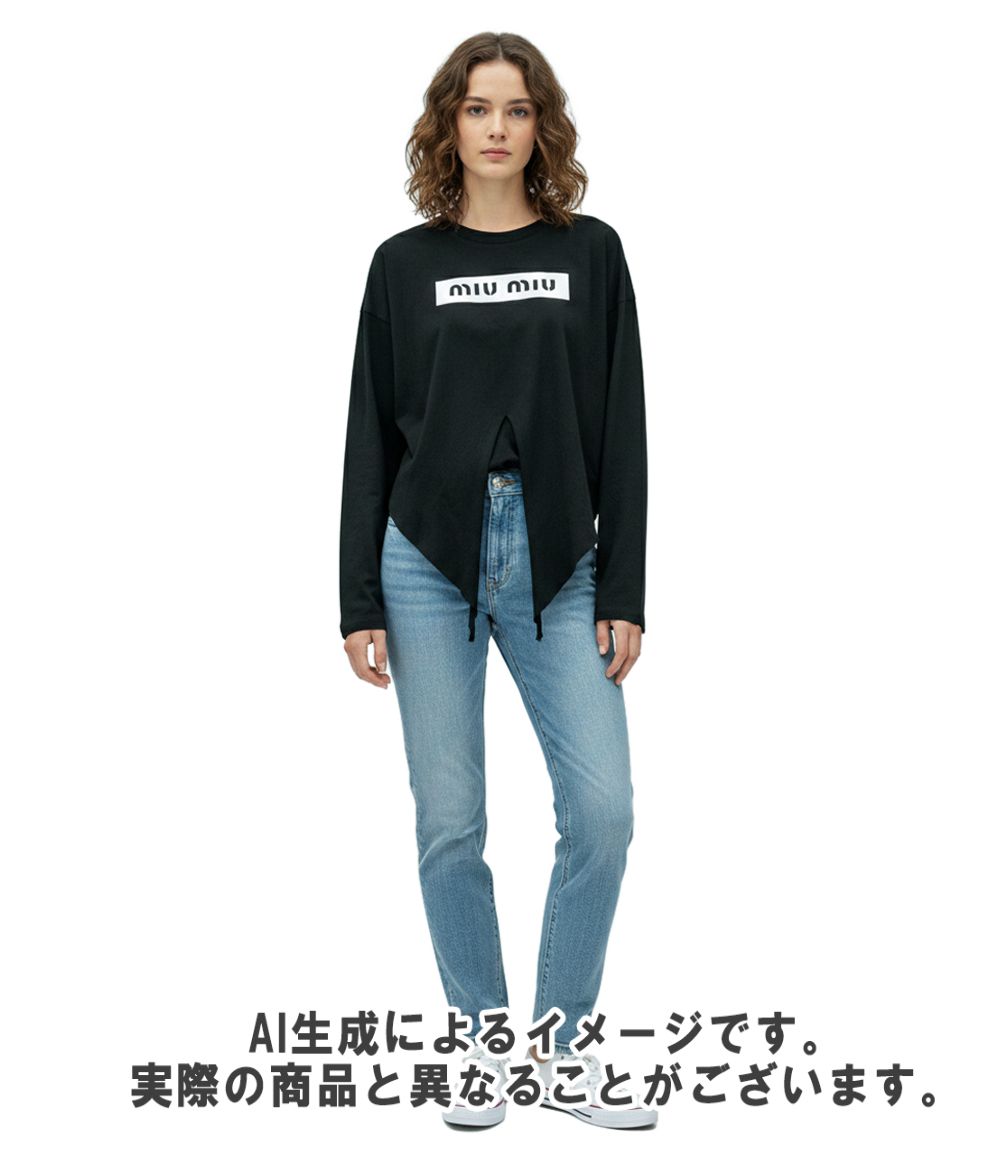 ミュウ ミュウ 長袖Tシャツ ロゴ MJL949 232 104N レディース SIZE S