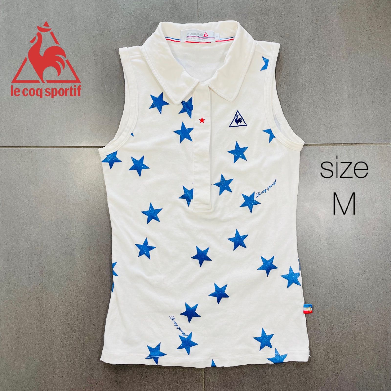 le coq sportif GOLF ノースリーブポロシャツ 星柄 ホワイトM - メルカリ