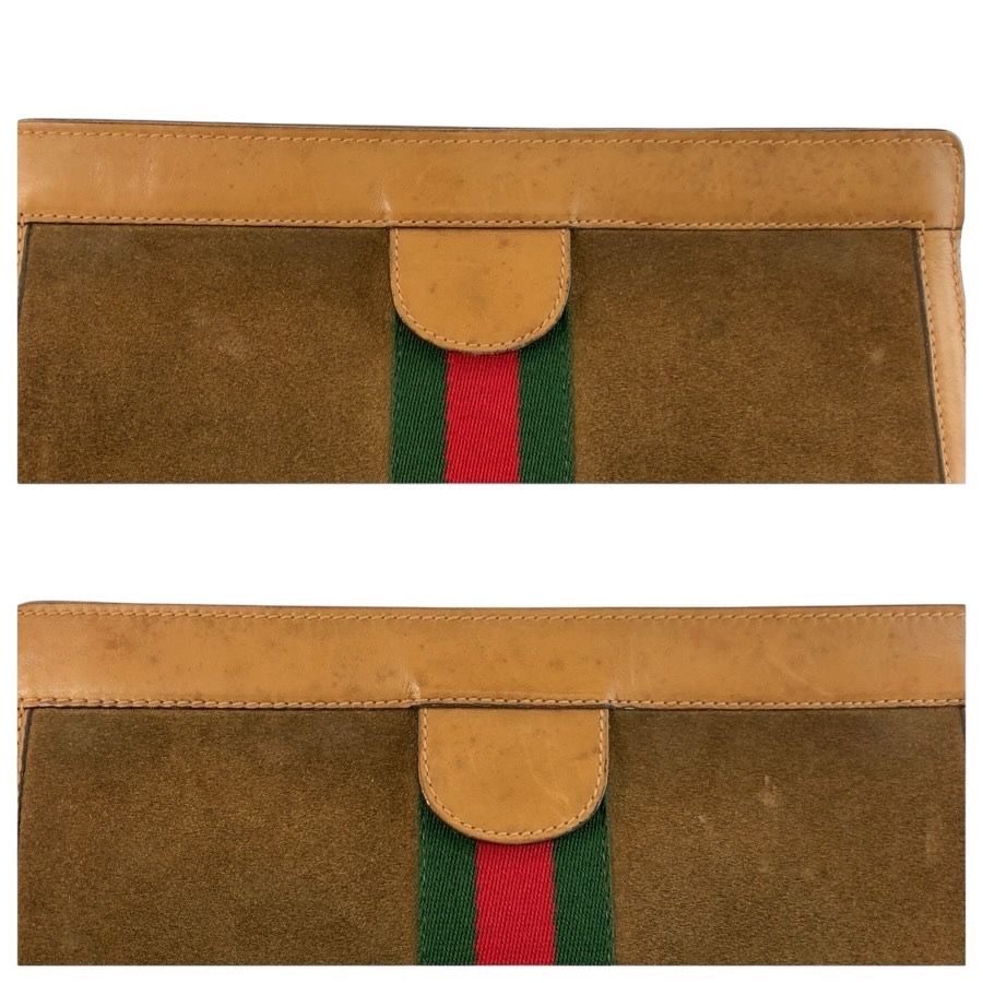 美品 GUCCI グッチ ヴィンテージ シェリーライン ブラウン キャメル 67