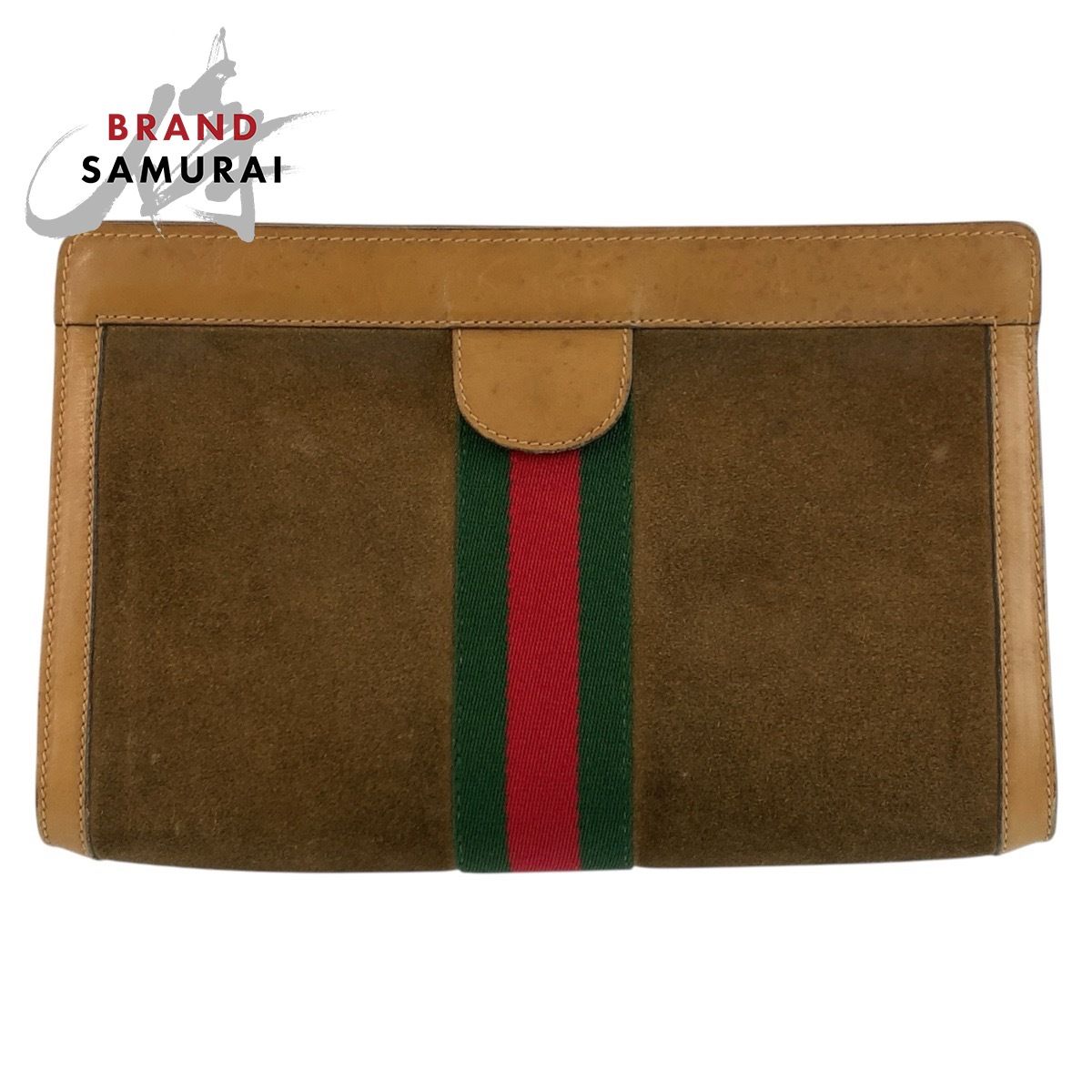 美品 GUCCI グッチ ヴィンテージ シェリーライン ブラウン キャメル 67
