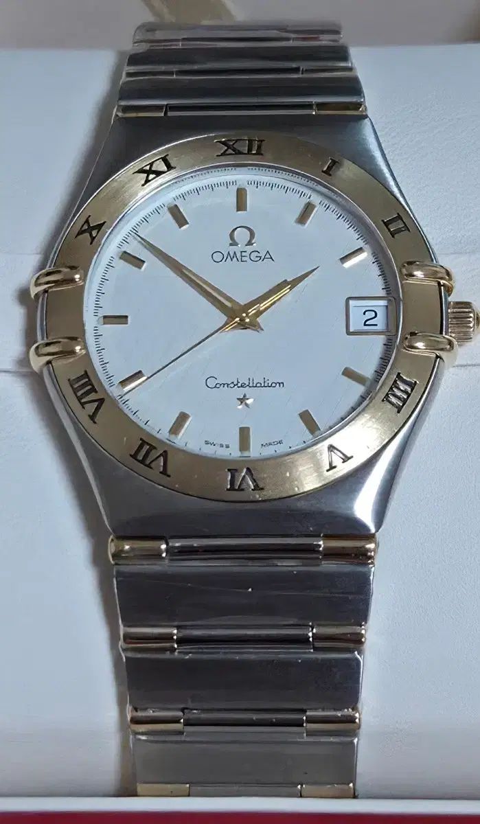 オメガ コンステレーション (メンズ) ハーフバー 18K GOLD-コンビ クォーツ ウォッチ