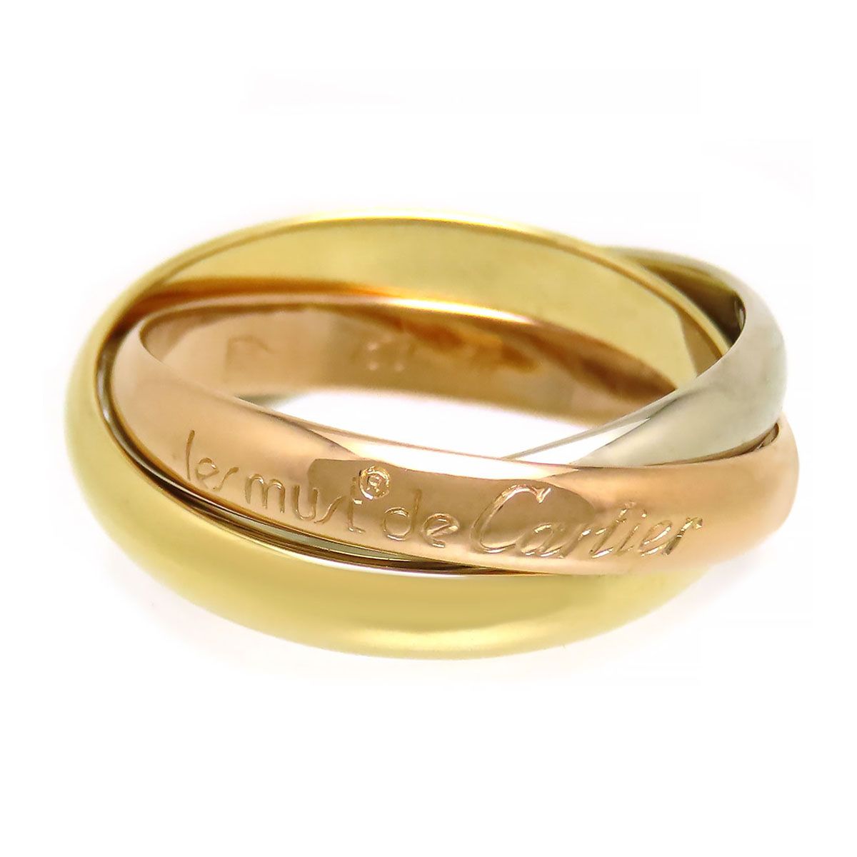 カルティエ トリニティ リング #56 750 (K18WG K18YG K18PG) ユニセックス CARTIER【中古】 【ジュエリー】