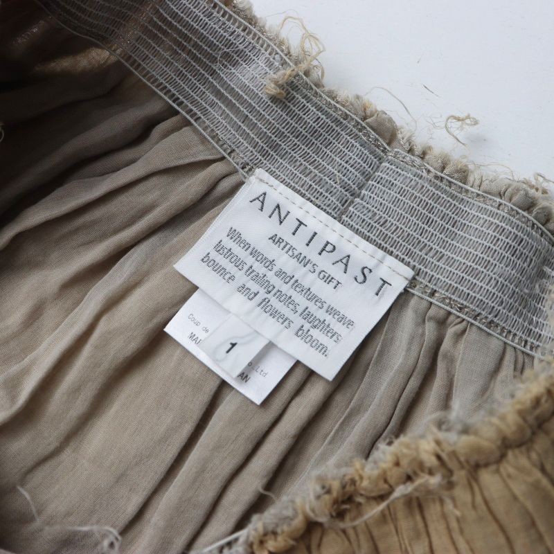 定番 アンティパスト ANTIPAST コットンローンスカート 蜂モチーフ付 1