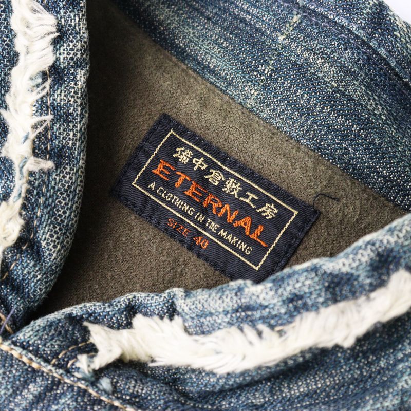 備中倉敷工房 エターナル ETERNAL デニム カバーオール 40｜ブルー系