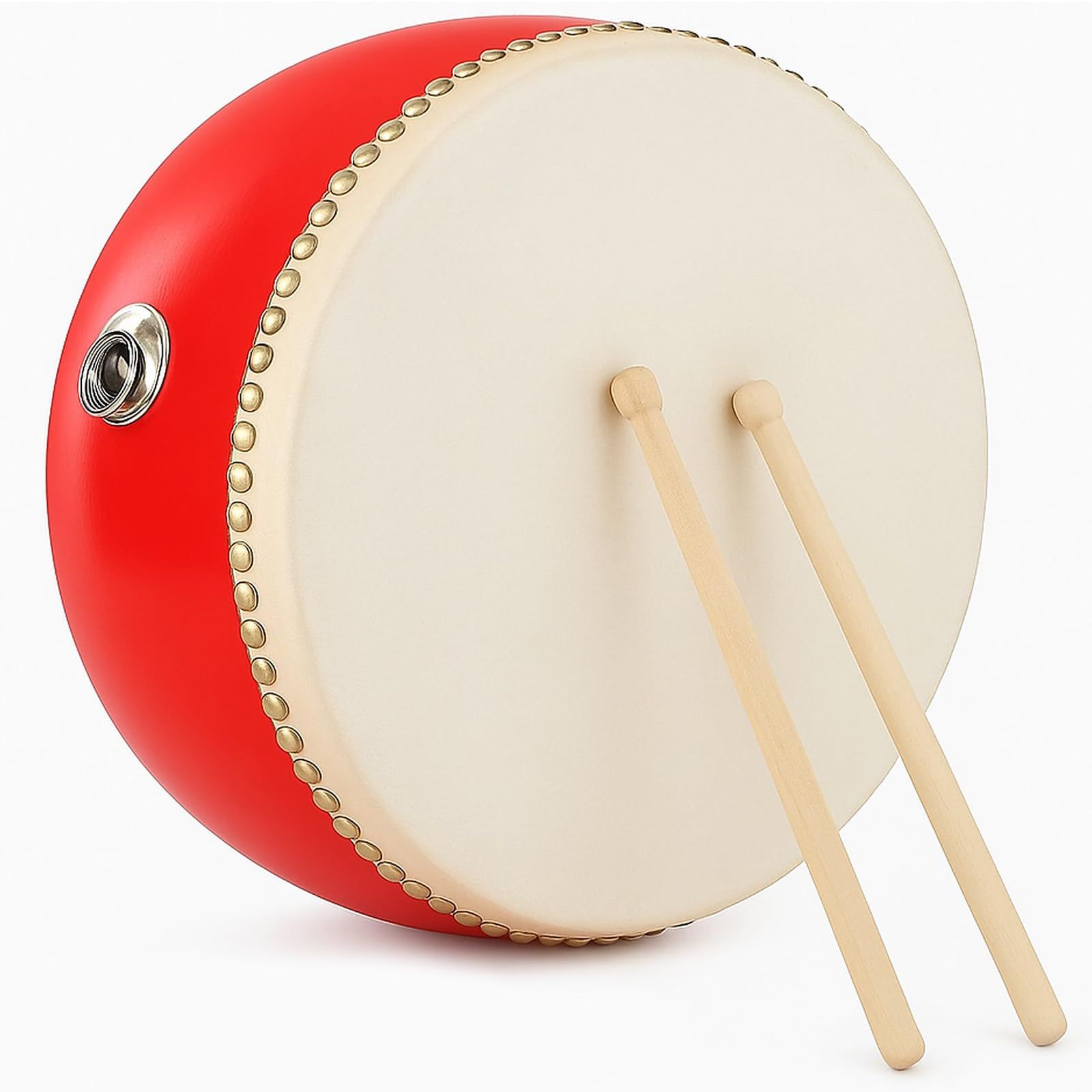 新品 Rxakudedo 太鼓 たいこ 楽器 練習 牛革張り本格的な響き 音楽 パーカッション サイズ 45cm