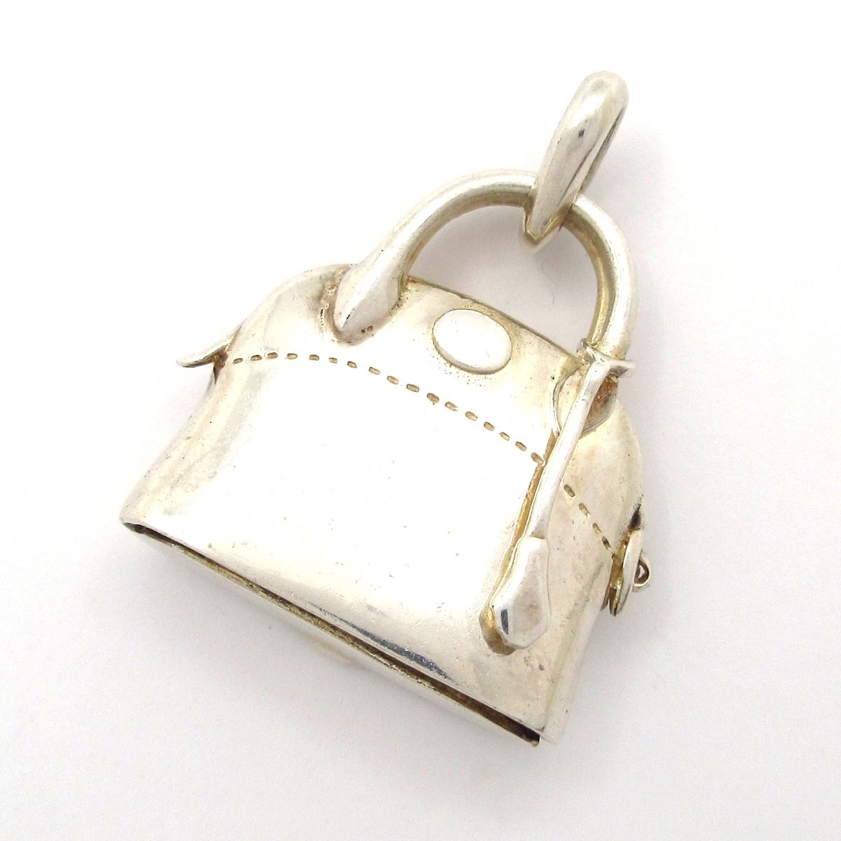 HERMES(エルメス) ペンダントトップ - シルバー ピルケース/ボリードモチーフ