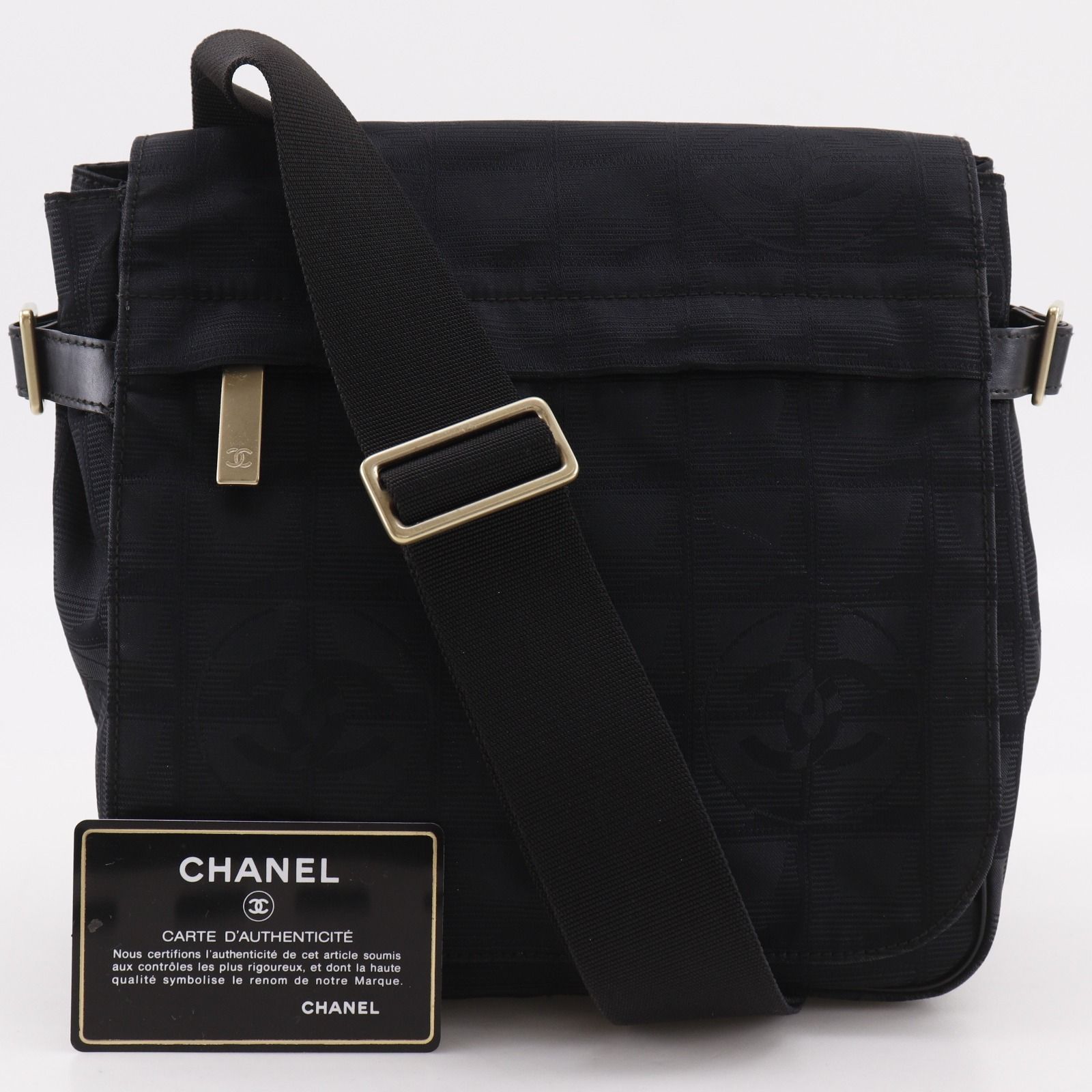 CHANEL】シャネル ニュートラベルライン A29347 ナイロンキャンバス 黒
