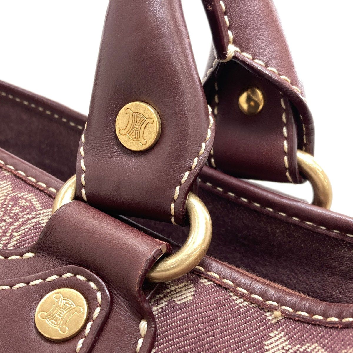 CELINE セリーヌ ブギーバッグ マカダム柄 ハンドバッグ キャンバス